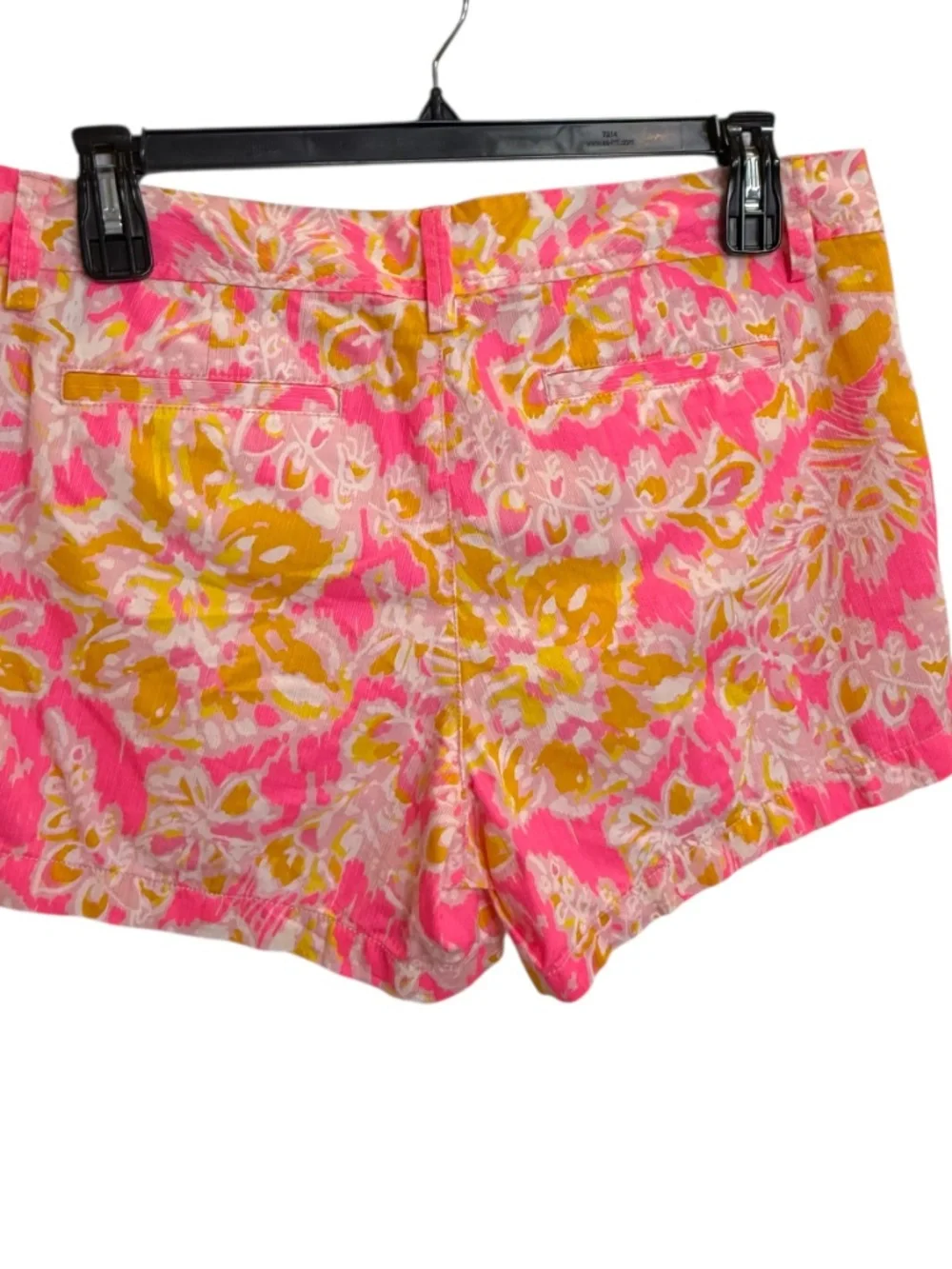 Lilly Pulitzer The Callahan Bright Pink & Yellow Floral Shorts Sz 14
